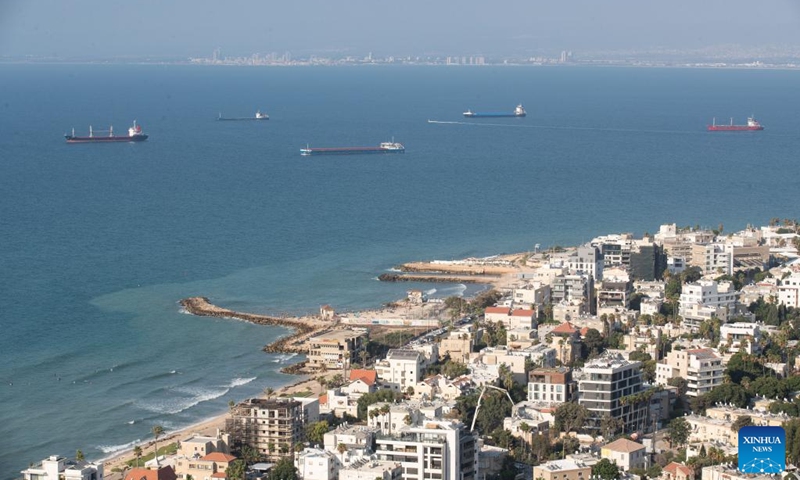 This photo taken on Aug. 18, 2024 shows Haifa Port in Haifa, northern Israel. With rising tensions in the Middle East, Haifa in northern Israel has ramped up its civil defense efforts. Photo: Xinhua
