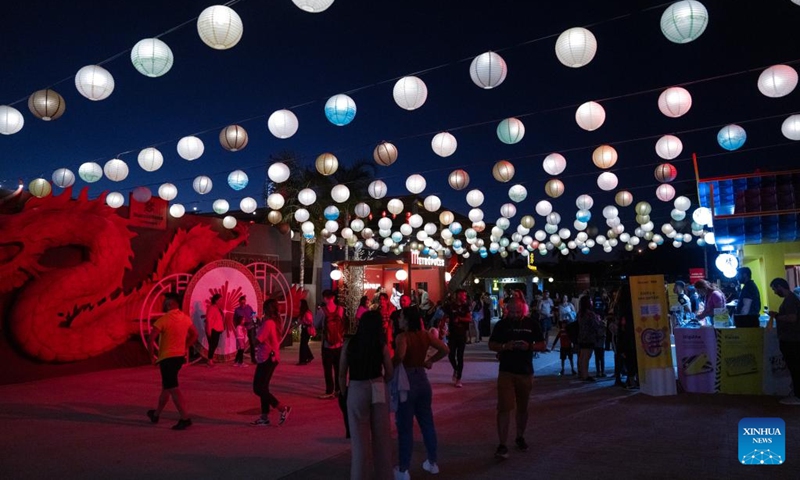 People participate in the Na Praia Festival-China Day in Brazilia, Brazil on Aug. 17, 2024. This event was held here on Saturday in commemoration of the 50th anniversary of the establishment of diplomatic relations between China and Brazil. Photo: Xinhua