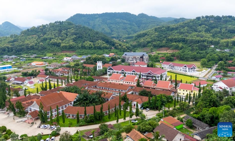 A drone photo taken on Aug. 16, 2024 shows the China-aided Luang Prabang Hospital in Luang Prabang province, Laos. Photo: Xinhua