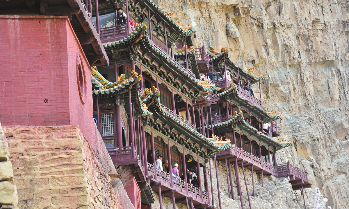 The Hanging Temple in Datong, Shanxi Province Photo: VCG