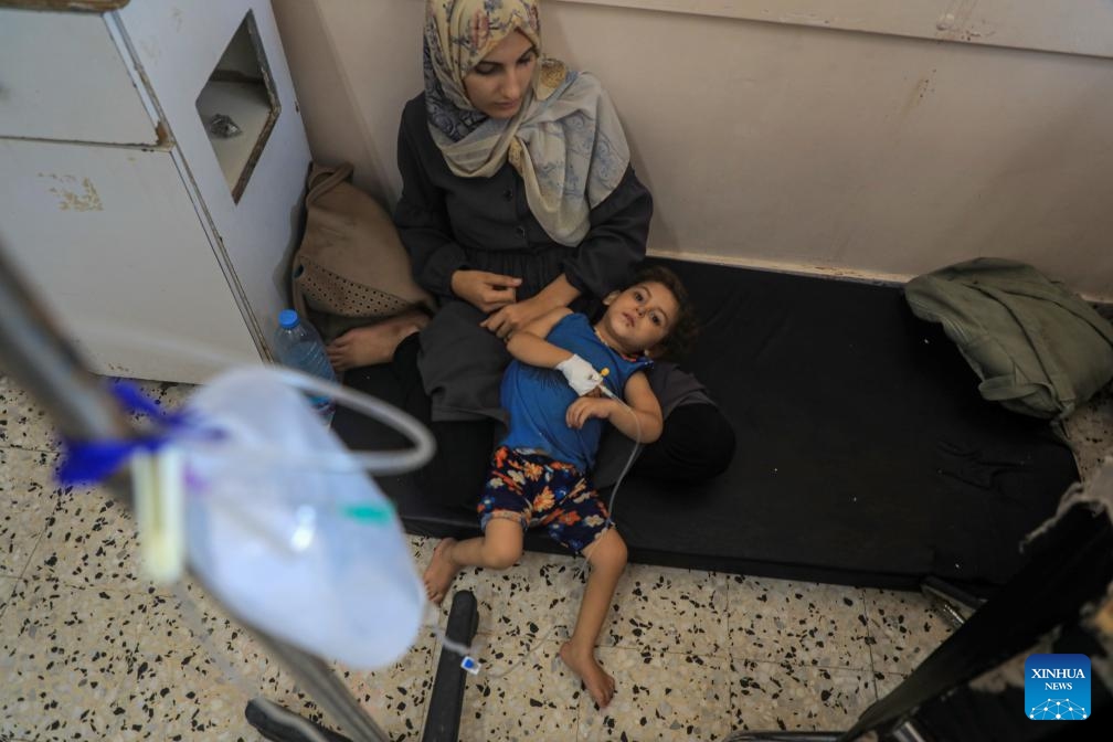 A child patient is seen at Nasser Hospital in the southern Gaza Strip city of Khan Younis, Aug. 19, 2024. (Photo: Xinhua)