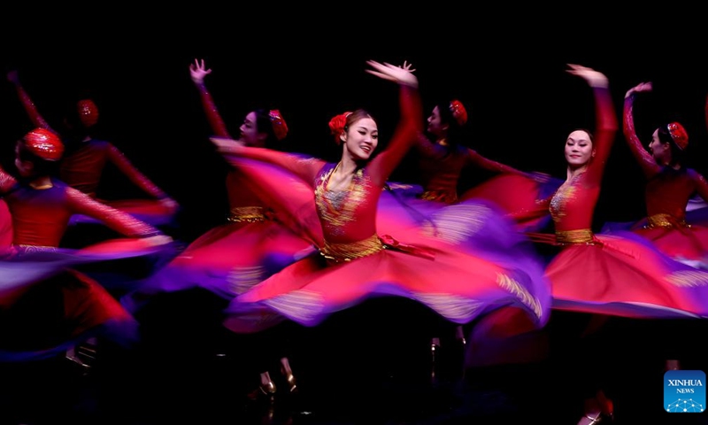 Dancers from China perform during a gala evening titled The Spirit of the Great Wall, in London, Britain, Aug. 19, 2024. (Photo: Xinhua)