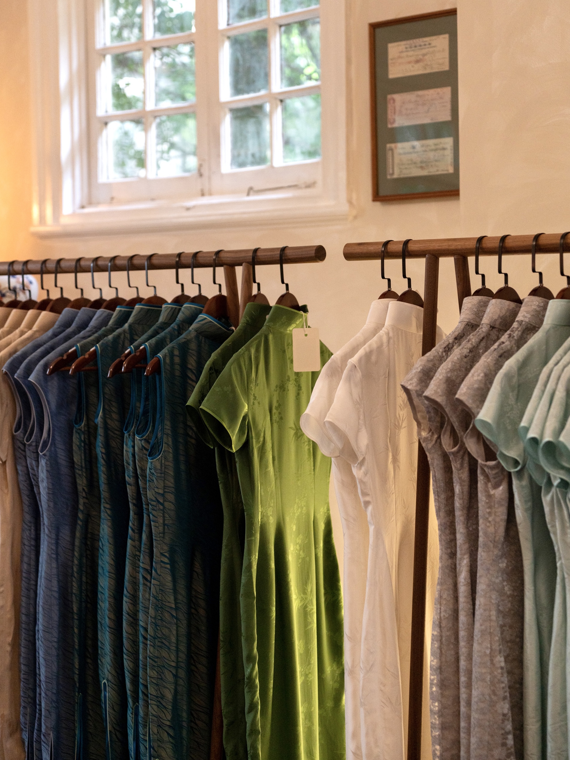 Cheongsam dresses at Heather Guo's store Photo: Courtesy of Guo