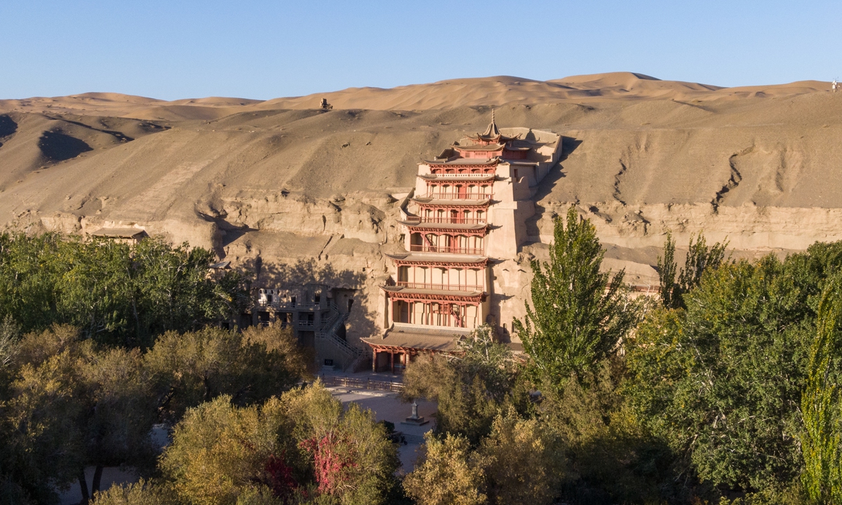 The Mogao Caves in Dunhuang, Gansu Province Photo: Courtesy of the Dunhuang Academy 