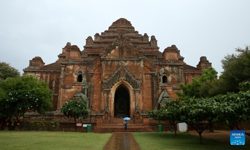 A pagoda is pictured in the ancient city of Bagan, Myanmar, Aug. 23, 2024. Bagan, an ancient city and a UNESCO World Heritage Site, is located in central Myanmar's Mandalay Region. With thousands of ancient Buddhist pagodas, temples and monasteries, the ancient city is one of the top tourist attractions in Myanmar. (Xinhua/Myo Kyaw Soe)