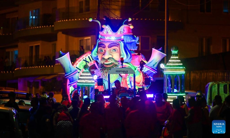 People participate in a summer carnival in Marsascala, Malta, on Aug. 25, 2024. (Photo: Xinhua)