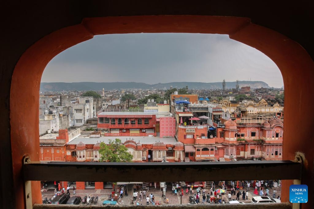 This photo taken on Aug. 25, 2024 shows a view of Jaipur, the capital city of India's western state of Rajasthan. Jaipur is renowned for its vibrant blend of history, culture, and stunning architecture. (Photo: Xinhua)