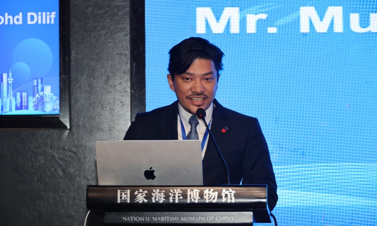 The Education Counsellor of the Malaysian Embassy in China Muhammad Sallehuddin delivers a speech at the opening ceremony in Tianjin, on August 11, 2024. Photo: Tianjin University