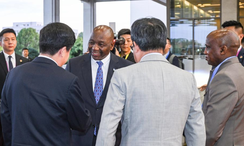 Lesotho's Prime Minister Sam Matekane arrives for the 2024 Summit of the Forum on China-Africa Cooperation (FOCAC) in Beijing, capital of China, Sept. 2, 2024. (Xinhua/Chen Yehua)