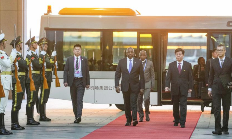 Lesotho's Prime Minister Sam Matekane arrives for the 2024 Summit of the Forum on China-Africa Cooperation (FOCAC) in Beijing, capital of China, Sept. 2, 2024. (Xinhua/Chen Yehua)