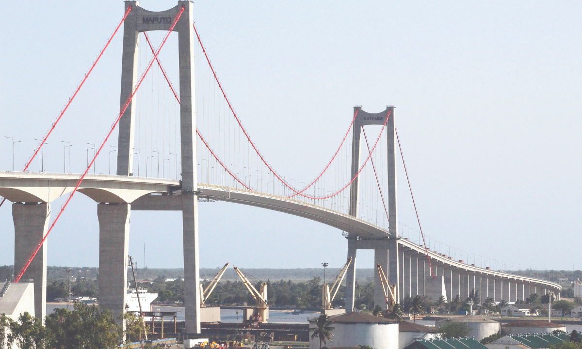 A bridge connecting Maputo and Katembe in Maputo, Mozambique, opens on November 11, 2018. The bridge, constructed by China at a cost of $785 million, is expected to help connect the northern and southern regions of Africa. Photo: VCG