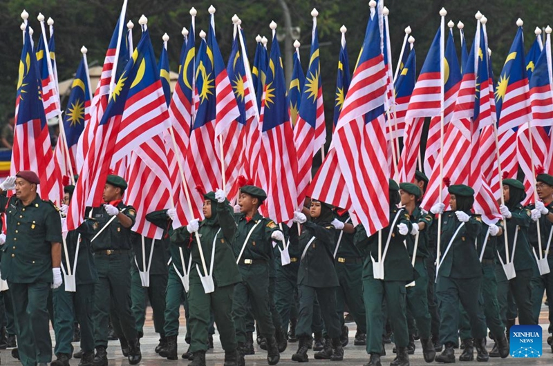 People attend a celebration event marking Malaysia's 67th anniversary of independence in Putrajaya, Malaysia, Aug. 31, 2024. Malaysia marked the 67th anniversary of independence on Saturday, with a huge public turnout at the administration center of Putrajaya to mark the National Day. Photo: Xinhua