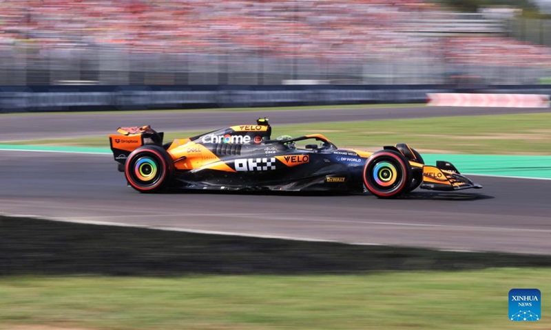 McLaren's British driver Lando Norris competes during the qualifying session of the Formula 1 Italian Grand Prix at Monza Circuit, Italy, Aug. 31, 2024. Photo: Xinhua