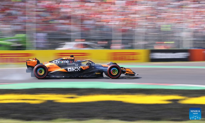 McLaren's Australian driver Oscar Piastri competes during the qualifying session of the Formula 1 Italian Grand Prix at Monza Circuit, Italy, Aug. 31, 2024. Photo: Xinhua