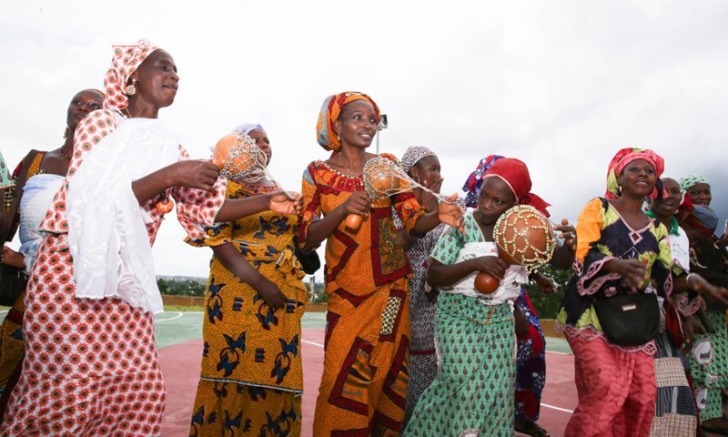 Local residents dance to celebrate the initiation of electricity generation of the Soubre hydroelectric power station near the city of Soubre in Cote d'Ivoire, on June 30, 2017. Photo: Xinhua