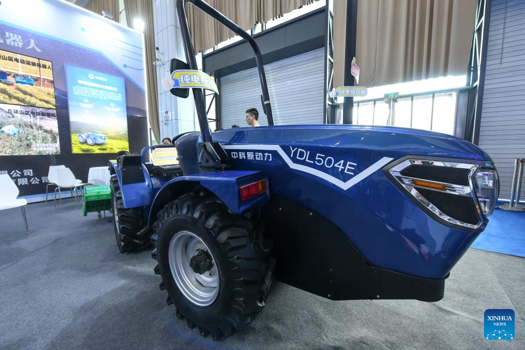 This photo taken on Sept. 1, 2024 shows an electric tractor in Yibin, southwest China's Sichuan Province. (Photo: Xinhua)