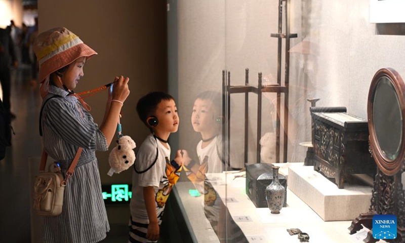 Tourists visit Ningxia Museum in Yinchuan, capital of northwest China's Ningxia Hui Autonomous Region, Sept. 1, 2024. As one of China's national first-grade museums, Ningxia Museum showcases the rich culture and history of Ningxia. (Photo: Xinhua)