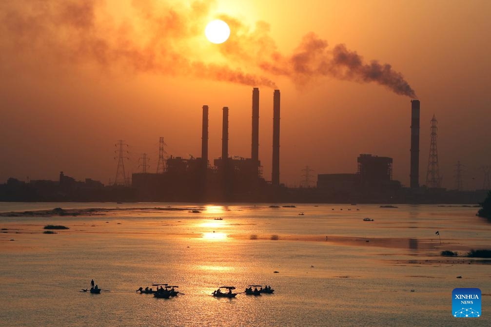 This photo taken on Sept. 1, 2024 shows a sunset view on the Nile River in Cairo, Egypt. (Photo: Xinhua)