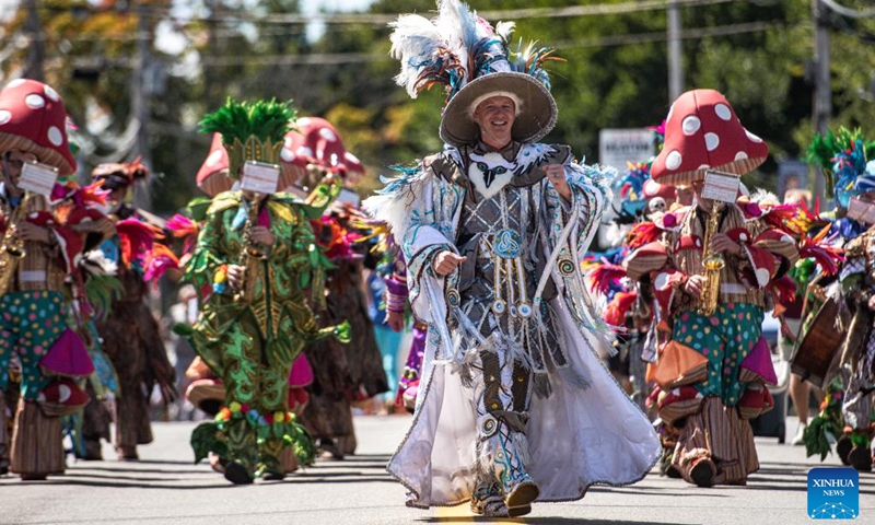 People participate in a Labor Day parade in Marlborough, Massachusetts, the United States, Sept. 2, 2024. (Photo: Xinhua)