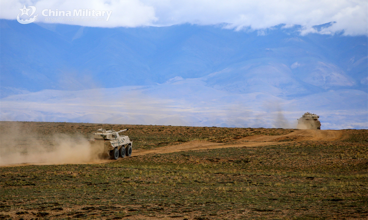 Type PTL-02 self-propelled artillery systems attached to a brigade of the Chinese PLA Army maneuver towards the alternate position during a live-fire shooting assessment on September 10th , 2024. (Photo: eng.chinamil.com.cn)