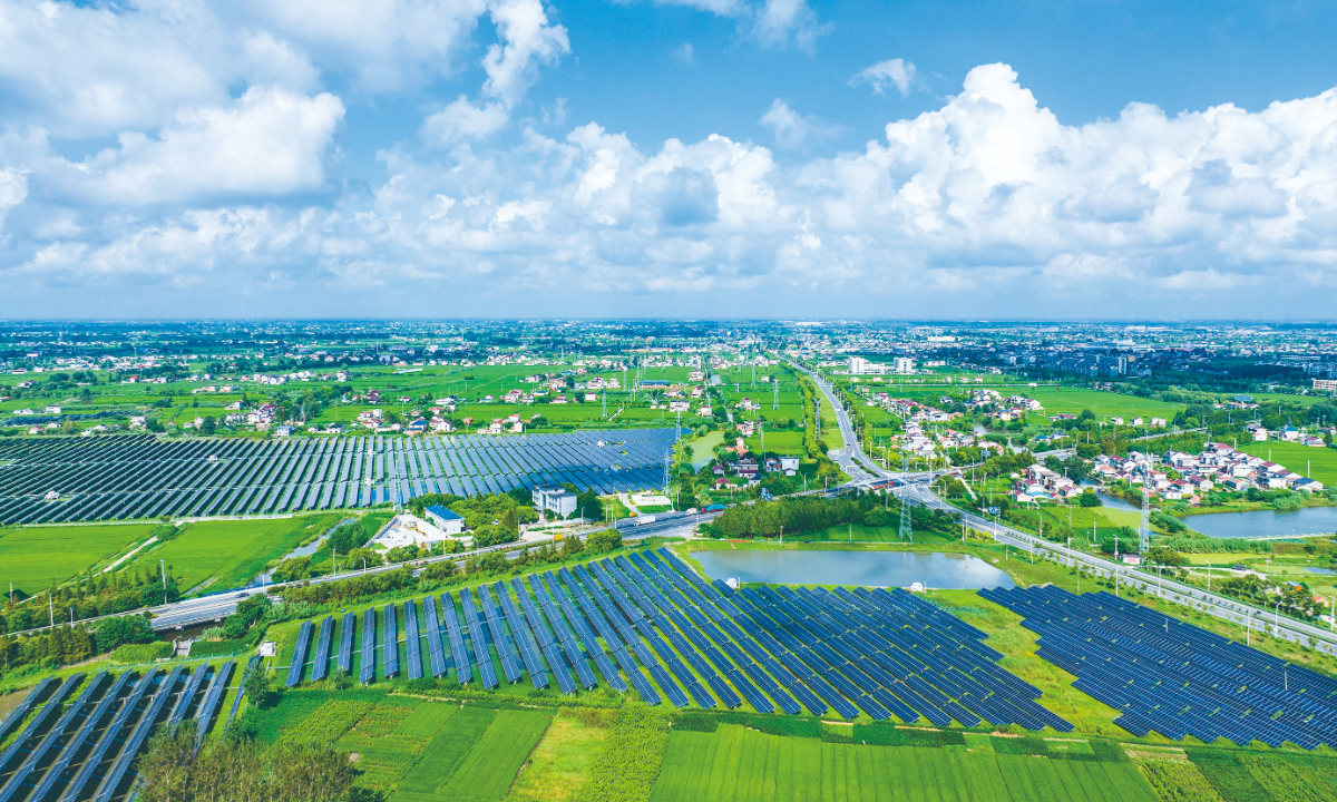 A photovoltaic power station project in Nantong, East China’s Jiangsu Province Photo: VCG