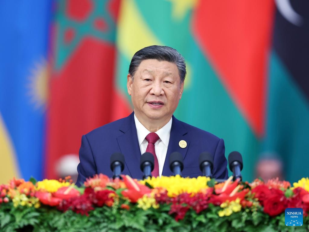 Chinese President Xi Jinping delivers a keynote speech titled Joining Hands to Advance Modernization and Build a Community with a Shared Future while attending the opening ceremony of the 2024 Summit of the Forum on China-Africa Cooperation (FOCAC) at the Great Hall of the People in Beijing,<strong></strong> capital of China, Sept. 5, 2024. (Photo: Xinhua)