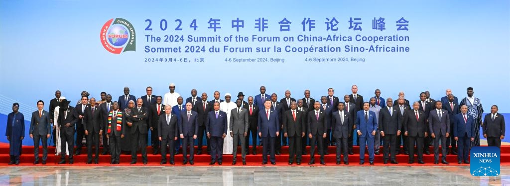 Chinese President Xi Jinping and foreign leaders gather for group photos prior to the opening ceremony of the 2024 Summit of the Forum on China-Africa Cooperation (FOCAC) at the Great Hall of the People in Beijing, capital of China, Sept. 5, 2024. Xi on Thursday attended the opening ceremony of the 2024 Summit of the Forum on China-Africa Cooperation (FOCAC) and delivered a keynote speech. (Photo: Xinhua)