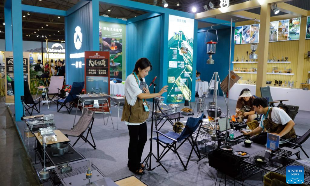 People visit China Camping Life Expo in Chengdu, southwest China's Sichuan Province, Sept. 6, 2024. The three-day expo kicked off on Friday, showcasing outdoor products from nearly a hundred outdoor brands. Photo:Xinhua