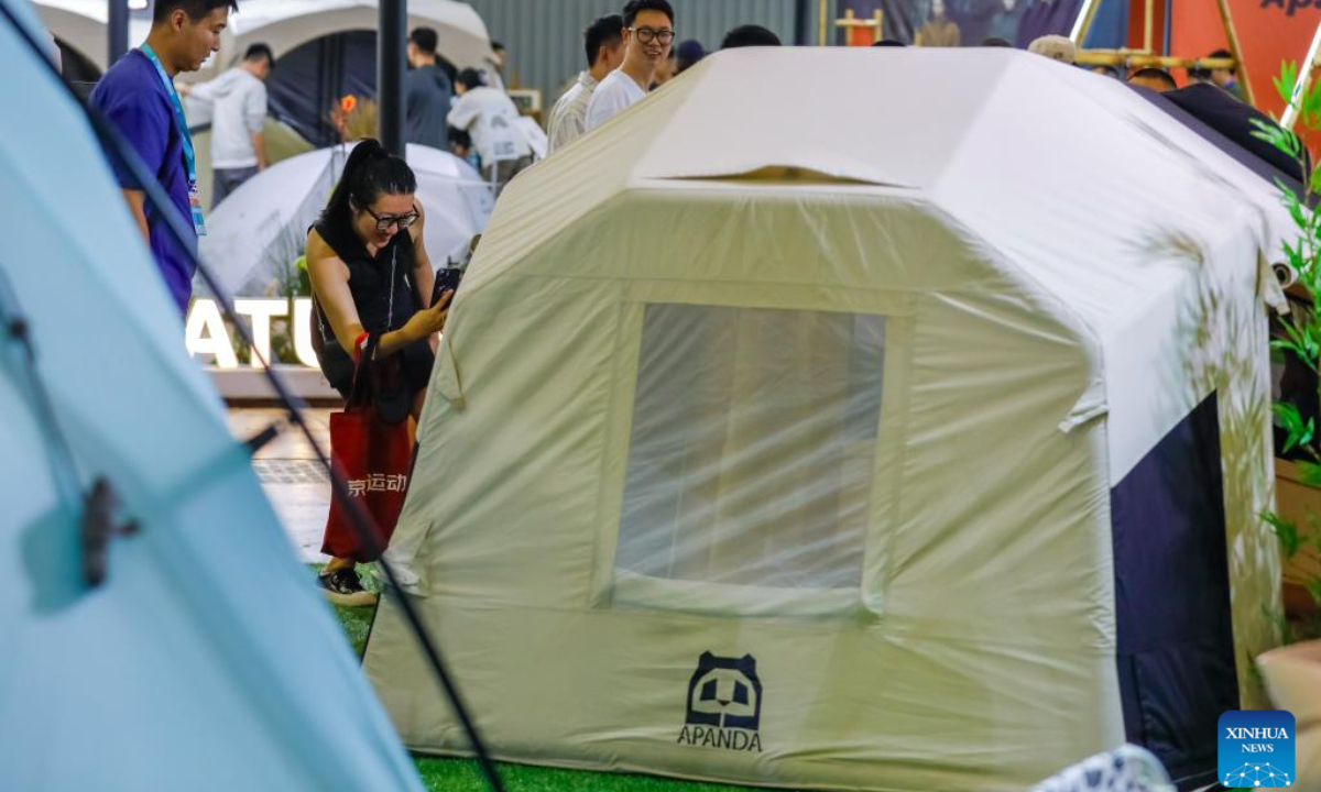 People visit China Camping Life Expo in Chengdu, southwest China's Sichuan Province, Sept. 6, 2024. The three-day expo kicked off on Friday, showcasing outdoor products from nearly a hundred outdoor brands. Photo:Xinhua