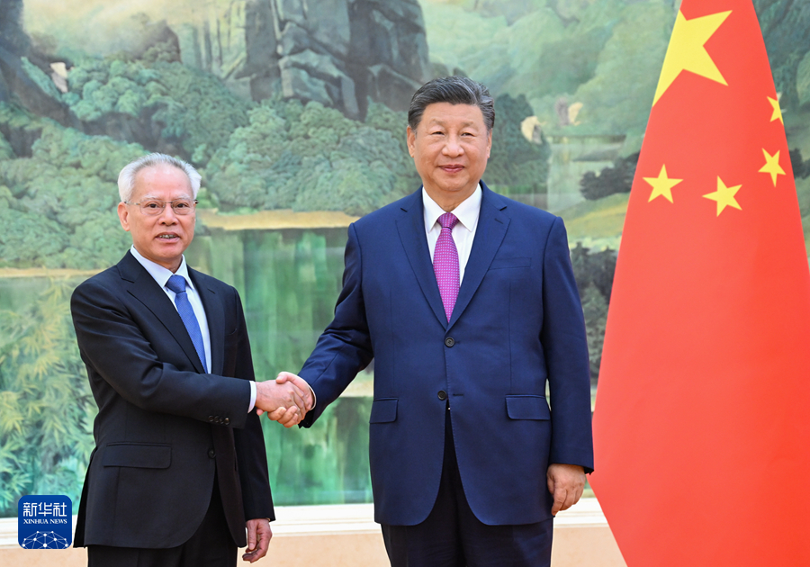 President Xi Jinping meets with Sam Hou Fai, who was newly elected as the chief executive of the Macao Special Administrative Region, in Beijing on November 1, 2024. Photo: Xinhua News Agency