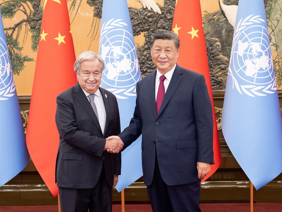 Xi meets UN chief