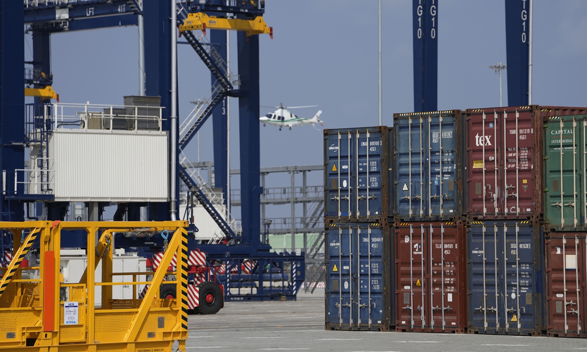 A view of the Lekki Deep Sea Port constructed by the China Harbor Engineering Company Ltd in Lagos, Nigeria, on January 23, 2023 Photo: VCG