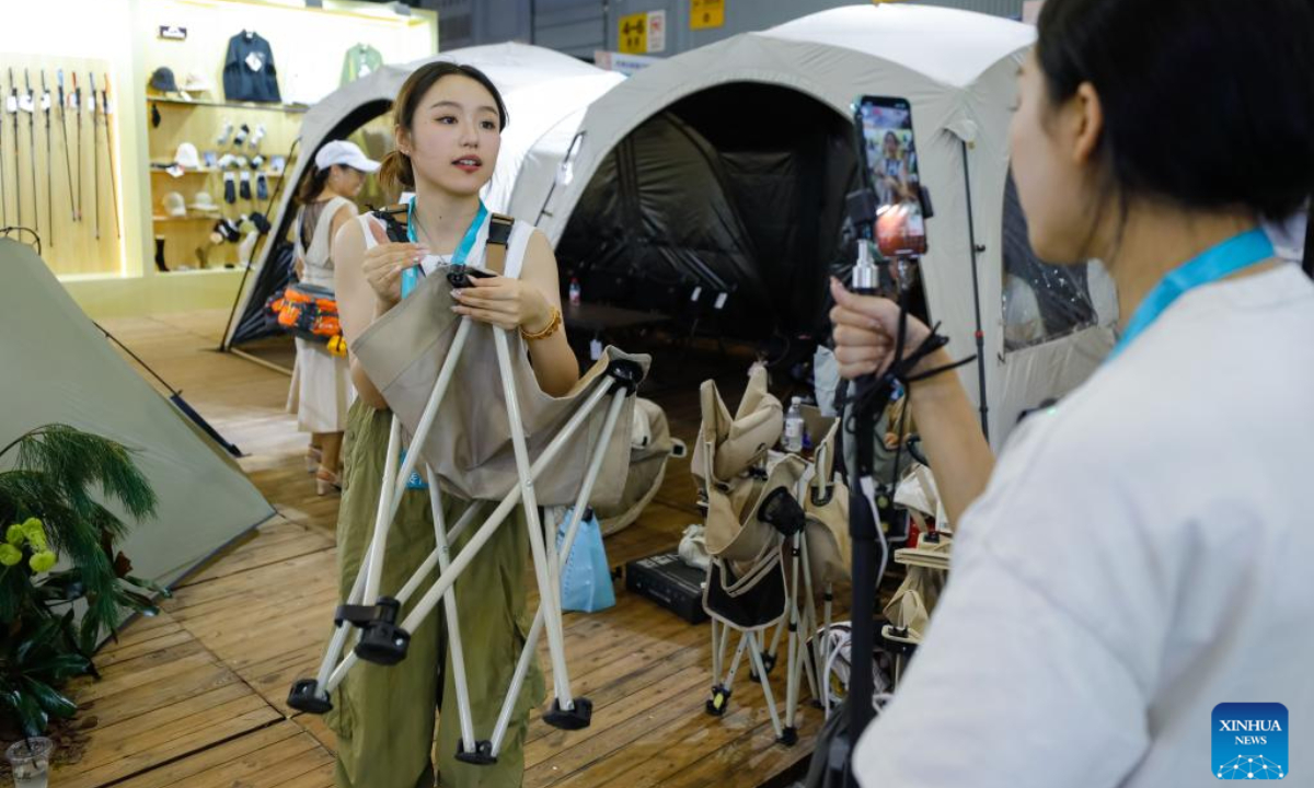 People visit China Camping Life Expo in Chengdu, southwest China's Sichuan Province, Sept. 6, 2024. The three-day expo kicked off on Friday, showcasing outdoor products from nearly a hundred outdoor brands. Photo:Xinhua