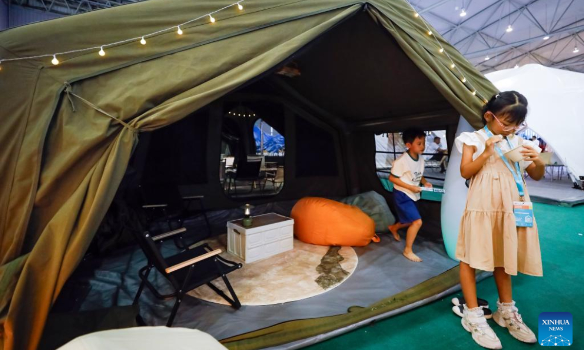 People visit China Camping Life Expo in Chengdu, southwest China's Sichuan Province, Sept. 6, 2024. The three-day expo kicked off on Friday, showcasing outdoor products from nearly a hundred outdoor brands. Photo:Xinhua