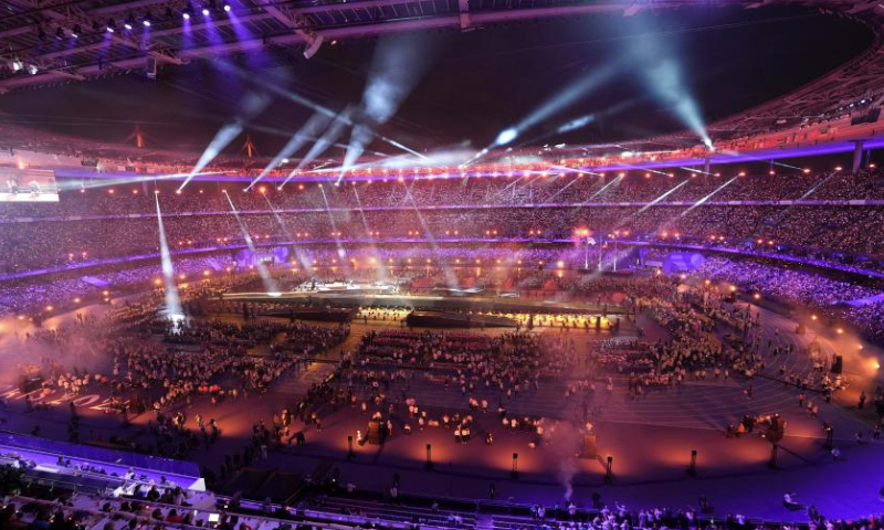 The closing ceremony of the Paris 2024 Paralympic Games is held in Paris, France, Sept. 8, 2024. (Xinhua/Xing Guangli)