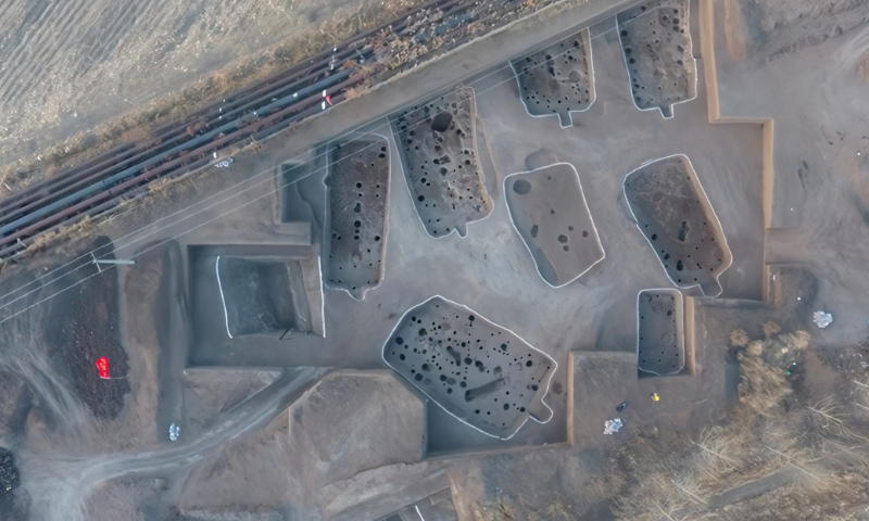 The Honghe site in North China’s Heilongjiang Province. Photo: Courtesy of Wang Xincheng’s archaeological team form the Archaeological Institute of Jilin University.