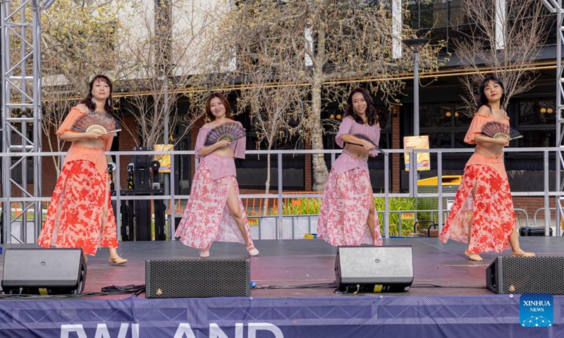 People perform during an event in celebration of the upcoming Mid-Autumn Festival in Canberra, Australia, Sept. 7, 2024. Photo: Xinhua