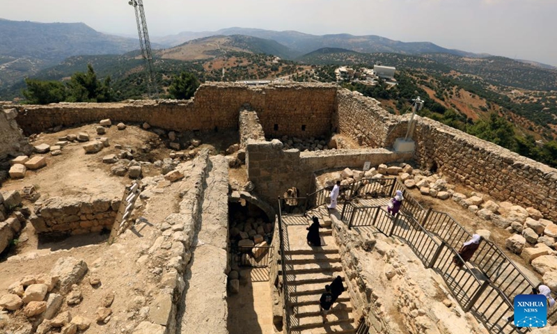 Tourists visit the historical Ajloun Castle in Ajloun, some 73 km north of Amman, Jordan, Sept. 6, 2024. Ajloun Castle, a 12th-century castle situated in northwestern Jordan, is now a tourist attraction featuring Arab military architecture. Photo: Xinhua