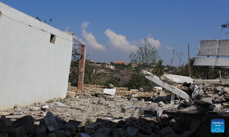 This photo taken on Sept. 8, 2024 shows debris after Israeli airstrikes in Khiam, Lebanon. Lebanese military sources told Xinhua that Israeli warplanes and drones carried out five airstrikes targeting villages and towns in the eastern and central sectors of southern Lebanon. One strike on Khirbet Selm resulted in minor injuries to three civilians. (Photo: Xinhua)