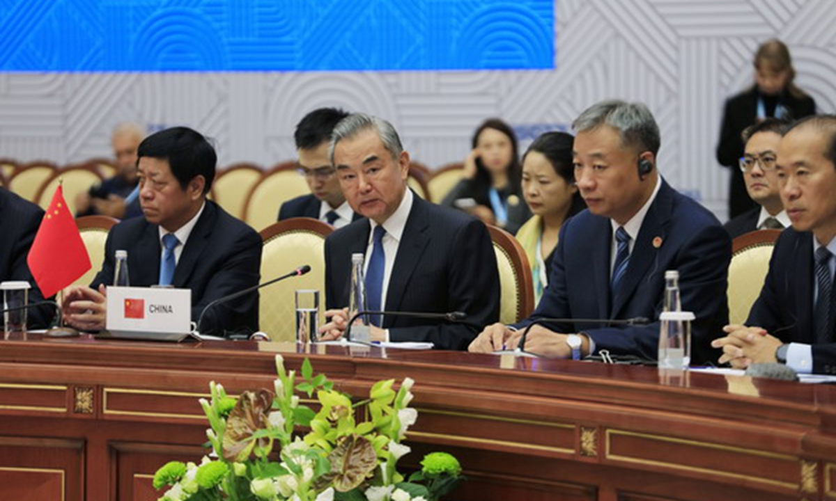 Chinese Foreign Minister Wang Yi speaks at the 14th meeting of the BRICS high-ranking officials responsible for security matters and national security advisors, in St. Petersburg, Russia, on September 11, 2024. Photo: Chinese Foreign Ministry