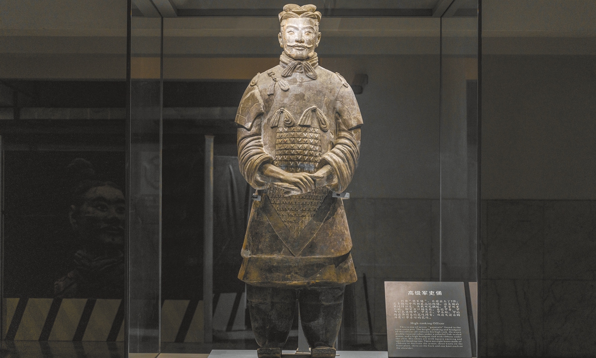 A terracotta warrior unearthed from the Qinshihuang's mausoleum Photo: VCG