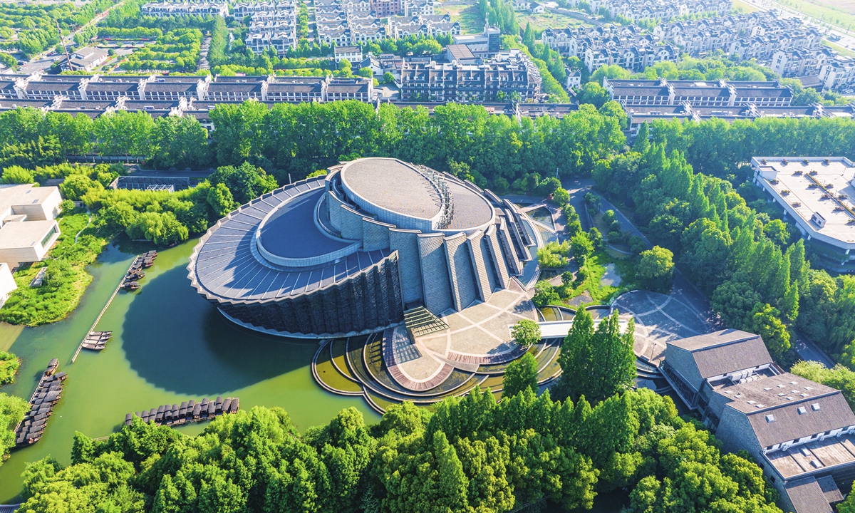 The Wuzhen Grand Theater in Jiaxing, East China's Zhejiang Province, on May 17, 2024 Photo: VCG