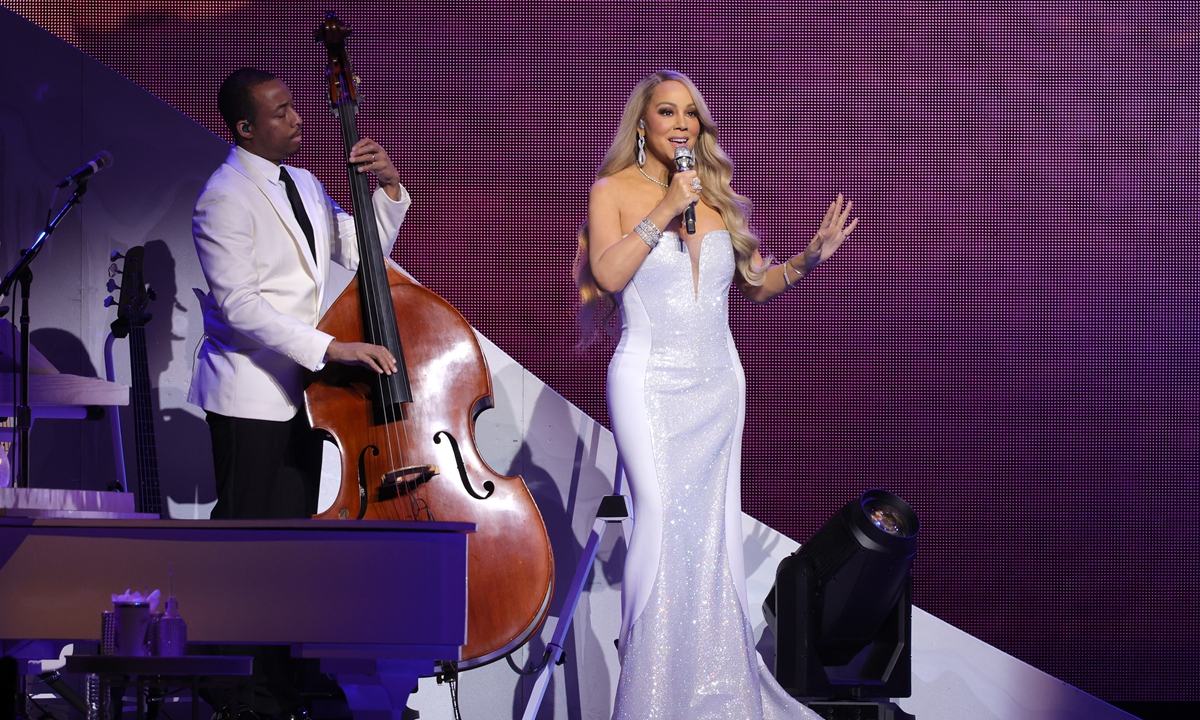 Mariah Carey performs during her Merry Christmas One And All! at Madison Square Garden on December 09, 2023 in New York City. Photo: VCG 