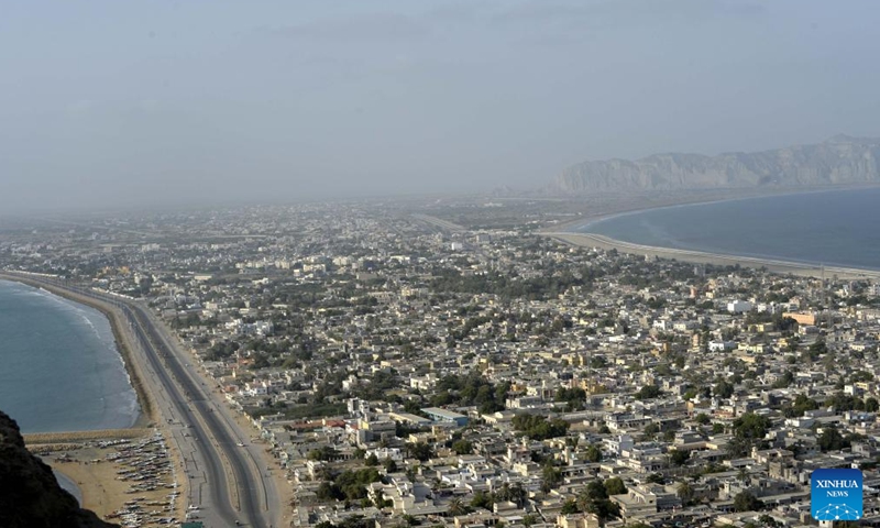 This photo shows a view of Gwadar city and its seaside in Pakistan's southwest Balochistan province, Sept. 15, 2024. (Xinhua/Ahmad Kamal)