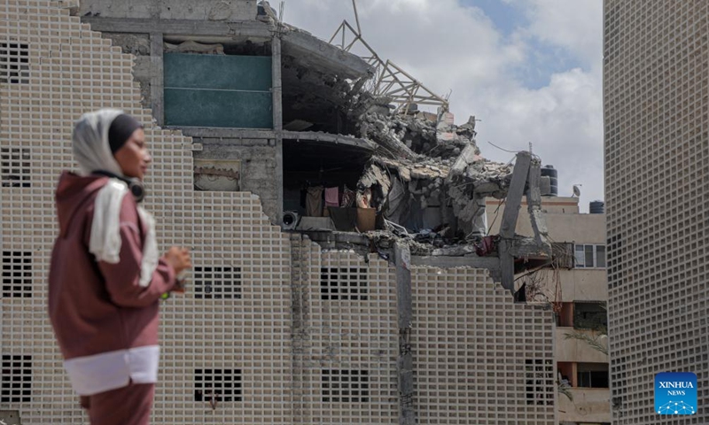 A Palestinian is seen in the city of Khan Younis in the south of Gaza Strip on Sept. 16, 2024. Israel has been launching a large-scale offensive against Hamas in the Gaza Strip to retaliate against a Hamas rampage through the southern Israeli border on Oct. 7, 2023, during which about 1,200 people were killed and about 250 taken hostage. (Photo: Xinhua)