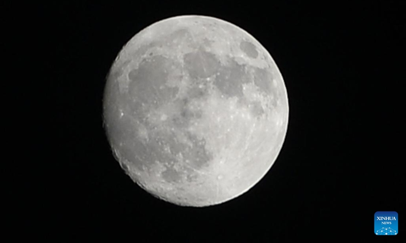 This photo taken on Sept. 16, 2024 shows a view of the moon in Gwadar, southwest Pakistan. (Photo: Xinhua)