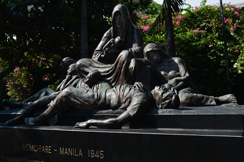 A general view of the memorial Memorare-Manila 1945 at the Plazuela de Santa Isabel in Intramuros, Manila. Photo: AFP