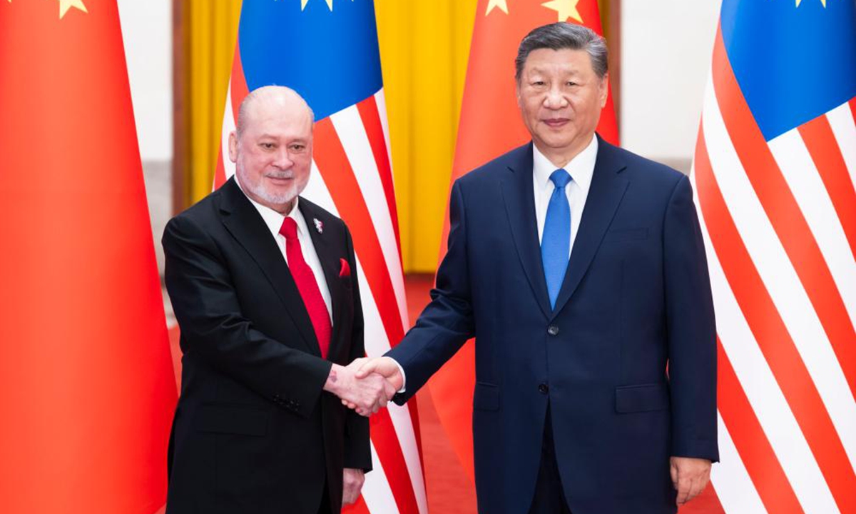 Chinese President Xi Jinping holds talks with Malaysia's King Sultan Ibrahim Sultan Iskandar, who is on a state visit to China, at the Great Hall of the People in Beijing, capital of China, Sept. 20, 2024. (Xinhua/Huang Jingwen)