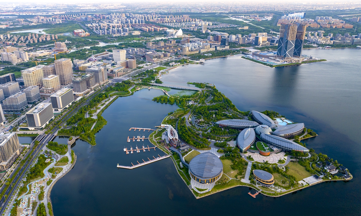 A view of the Lingang New Area of Shanghai Free Trade Zone, on July 8, 2024 Photo: VCG