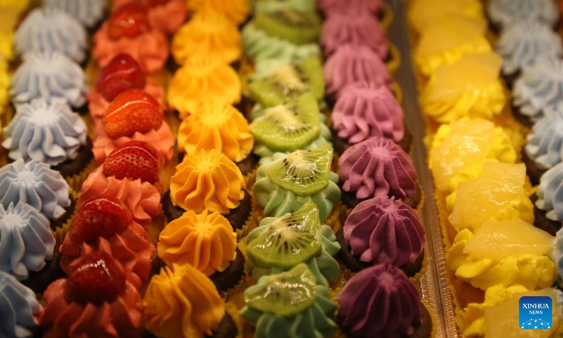 Desserts are pictured at a dessert expo in Tehran, Iran, Sept. 19, 2024. (Photo: Xinhua)